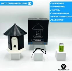 Vulpes Pets® Anti Blaf Apparaat Pro - Anti Blafband Voor Alle Honden - Luxe Hondentrainer - Diervriendelijk & Zonder Schok - Inclusief 9V Batterij - Waterbestendig - Ophangbaar - Instelbare Ultrasone Niveauregeling - 4 Standen -Dierenwinkel 1200x1193 10