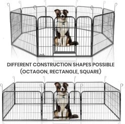 MaxxPet Puppyren - Hondenbench - Hondenren- Puppyren Met 8 Kennelpanelen - Staal -80 X 60 Cm Ø 210 Cm -Dierenwinkel 1200x1196 23