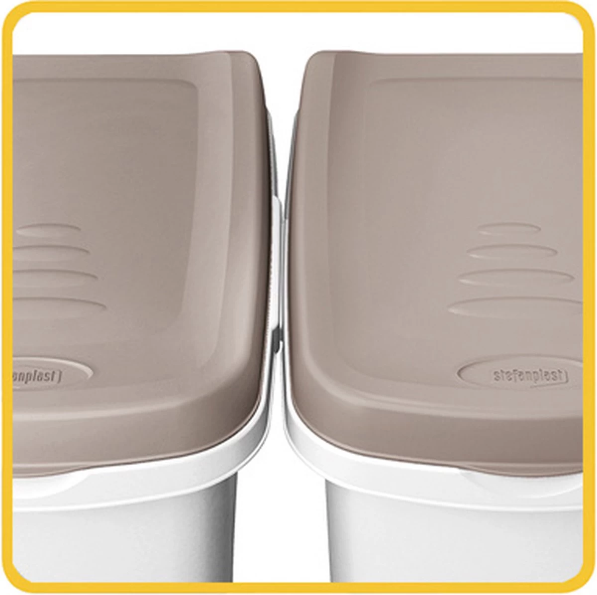 Stefanplast Voerton 25 Liter Wit / Bruin Voor Circa 10 Kg. Hondenvoer 5 Stefanplast Voerton 25 Liter Wit / Bruin Voor Circa 10 Kg. Hondenvoer - Afbeelding 3