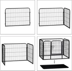 MaxxPet Puppyren - Hondenbench - Puppykennel - Hondenren - 125 X 78 X 80 Cm - Zwart -Dierenwinkel 1200x1197 23