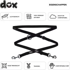 DDOXX Hondenriem Air Mesh, 3-voudig Verstelbaar, 2m | Voor Kleine & Grote Honden | Dubbele Riem Twee Honden Kat Puppy | Tug Leash Large | Lead Leash Small | Walking Leash Puppy Leash | Zwart, XS -Dierenwinkel 1200x1199 29