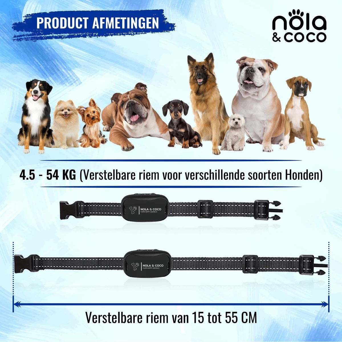 Nola & Coco® Oplaadbare Anti Blafband - 4 Kleuren - Zonder Schok - Waterdichte Diervriendelijke Blaf Halsband - Opvoedingshalsband - Voor Grote En Kleine Honden - Lichte Vibratie En Geluid - 3 Tot 60kg 5 Nola & Coco® Oplaadbare Anti Blafband - 4 Kleuren - Zonder Schok - Waterdichte Diervriendelijke Blaf Halsband - Opvoedingshalsband - Voor Grote En Kleine Honden - Lichte Vibratie En Geluid - 3 Tot 60kg - Afbeelding 3