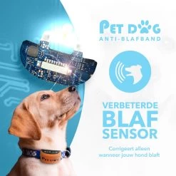 PET DOG® | Anti Blafband Voor Honden | 3 T/m 60 Kg | Oplaadbaar | Anti Blaf Band | Trainingsband | Vibratie En Geluid | Diervriendelijk | Shock Aan/uit Instelbaar -Dierenwinkel 1200x1200 1021