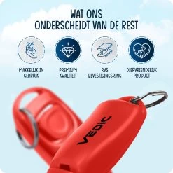 VEDIC® - Luxe Clicker Met Fluit - Clickertraining - Rood - Bevestigingsring - Fluit - Hondentraining -Dierenwinkel 1200x1200 1160