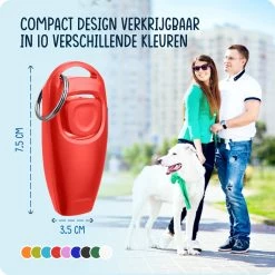 VEDIC® - Luxe Clicker Met Fluit - Clickertraining - Rood - Bevestigingsring - Fluit - Hondentraining -Dierenwinkel 1200x1200 1163