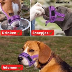 Sharon B Muilkorf Paars Maat M - Fleece - Wasbaar - Reflecterend -Dierenwinkel 1200x1200 1178