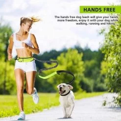 Hondenriem Hardloopriem Elastische Reflecterende Geschikt Voor Hardlopen - Handsfree Riem Met Opbergtasje – Hond Looplijn - Schokabsorberend - Groen -Dierenwinkel 1200x1200 1236