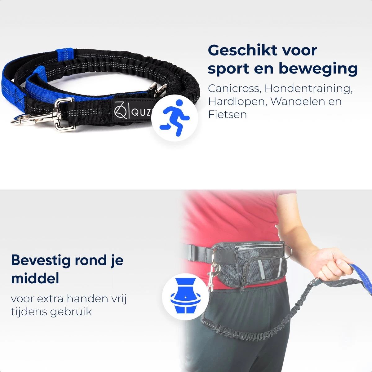 Canicross Looplijn Hond Met Heupriem Voor Hardlopen - Elastische Handsfree Hondenriem - Honden Trainingslijn - 150/200cm - Blauw 9 Canicross Looplijn Hond Met Heupriem Voor Hardlopen - Elastische Handsfree Hondenriem - Honden Trainingslijn - 150/200cm - Blauw - Afbeelding 7