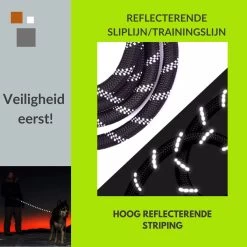 1FORME Hondenriem 15-25kg - Sliplijn Hond REFLECTEREND 2m, 1cm Ø - Jachtlijn 2 Ergonomische Handvaten - Dubbel Stop -Dierenwinkel 1200x1200 1287