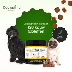 DOG OPTIMAL ANTI ALLERGY SUPPORT 120 Stuks - Allergie - Honden - Hondensnacks - Hondenkoekjes - Hondensupplementen - Honden - Puppy - Hondenvoeding - Weerstand - Jeuk-hond - Jeuk -Dierenwinkel 1200x1200 129