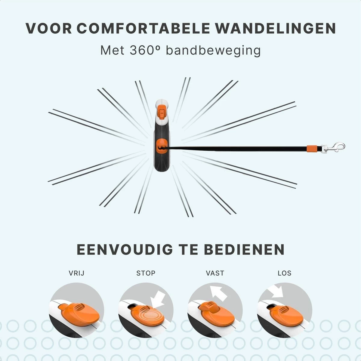 Hondenriem Tape - 5 Meter - Medium - Voor Honden <25 Kg - Zwart-Wit 4 Hondenriem Tape - 5 Meter - Medium - Voor Honden <25 Kg - Zwart-Wit - Afbeelding 2