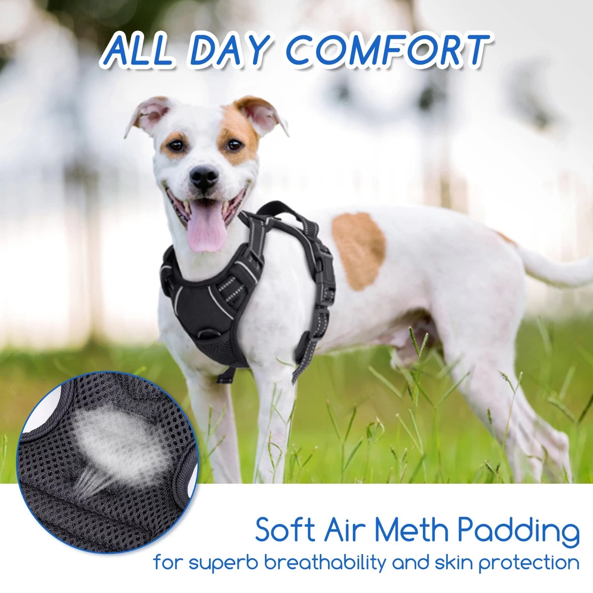 Nobleza 42ZHW - Hondenharnas - Hondentuigje - Anti Trek - S - Zwart 7 Nobleza 42ZHW - Hondenharnas - Hondentuigje - Anti Trek - S - Zwart - Afbeelding 5