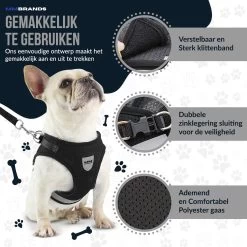 MM Brands Hondentuig - Harnas Hond - Y Tuig - Reflectie - Small - Zwart -Dierenwinkel 1200x1200 1408