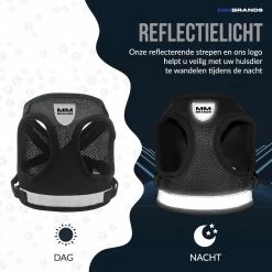 MM Brands Hondentuig - Harnas Hond - Y Tuig - Reflectie - Small - Zwart -Dierenwinkel 1200x1200 1411