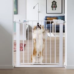 Nobleza 47B4V - Hondenhek - Metaal - H76 X L75-82 Cm - Wit