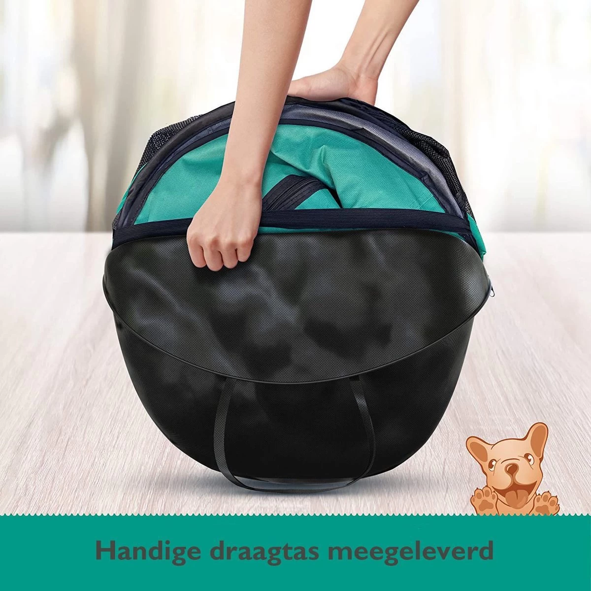 Meisterpets Opvouwbare Puppyren Rond - Extra Stevig - (Ø X H) 75 X 43 Cm - Incl. Gratis Drinkbak! 4 Meisterpets Opvouwbare Puppyren Rond - Extra Stevig - (Ø X H) 75 X 43 Cm - Incl. Gratis Drinkbak! - Afbeelding 2