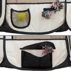 Dailyibed Opvouwbare Puppyren - Zwart - 115x115x58 Cm - Incl. Draagtas - Incl. Voederbak -Dierenwinkel 1200x1200 1557