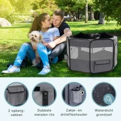 Puppyren - Hondenren - Opvouwbaar - Ook Geschikt Voor Katten En Knaagdieren - Maat M - Grijs - (ØxH) 91x52 Cm -Dierenwinkel 1200x1200 1576