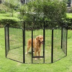 Hoppa! Hondenhekje - Puppyren - 160x160 Cm - 8 Delen Van 80 X 60 Cm - Vierkant, Rechthoek Of Achthoek Naar Keuze - Zwart -Dierenwinkel 1200x1200 1586