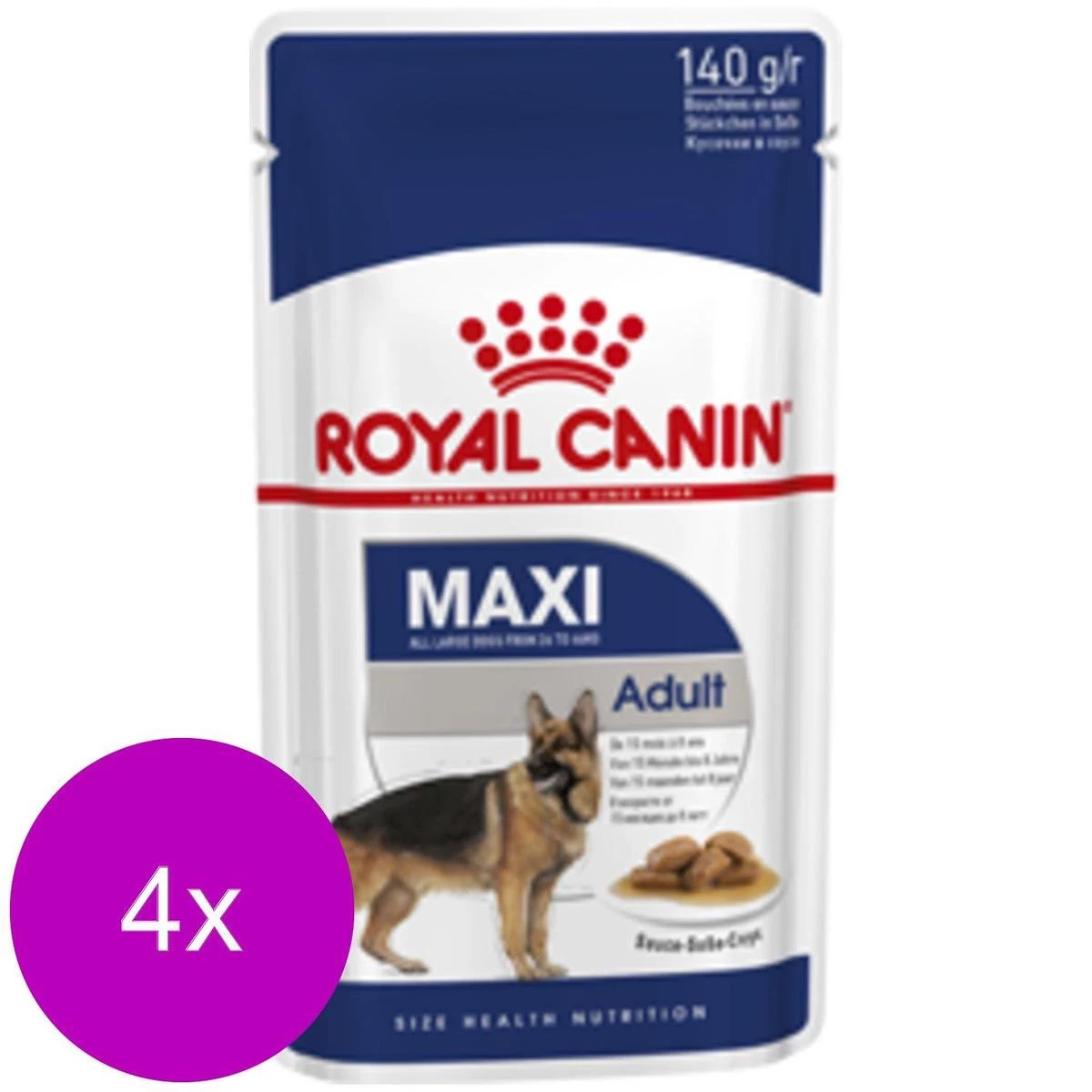 Royal Canin Shn Maxi Adult Pouch - Hondenvoer - 4 X 10 X 140 G 4 Royal Canin Shn Maxi Adult Pouch - Hondenvoer - 4 X 10 X 140 G - Afbeelding 2