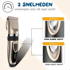 Pawwy Dieren Tondeuse Set Draadloos Voor Honden En Katten – Voor Dikke Vacht - Hondentondeuse – Hondentrimmer - Scheerapparaat - Goud -Dierenwinkel 1200x1200 232