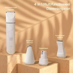 Revo Goods Professionele 4 In 1 Hondentondeuse Set -Ideaal Voor Honden En Andere Huisdieren - Slijper Inbegrepen -Draadloos - Ultra Stil -Dierenwinkel 1200x1200 255
