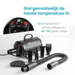 Qumax Professionele Hondenföhn Met 4 Opzetstukken – Waterblazer Voor Honden – Stil Design – Compact En Modern - Zwart -Dierenwinkel 1200x1200 289