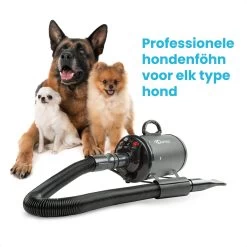 Qumax Professionele Hondenföhn Met 4 Opzetstukken – Waterblazer Voor Honden – Stil Design – Compact En Modern - Zwart -Dierenwinkel 1200x1200 290