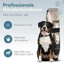 BYER Professionele Dieren Tondeuse Set - Voor Huisdieren Katten & Honden - Draadloos - Oplaadbare Pet Trimmer - Dog Tondeuze Clipper - 5 Standen & Vier Opzetkammen - Low Noise -Dierenwinkel 1200x1200 309