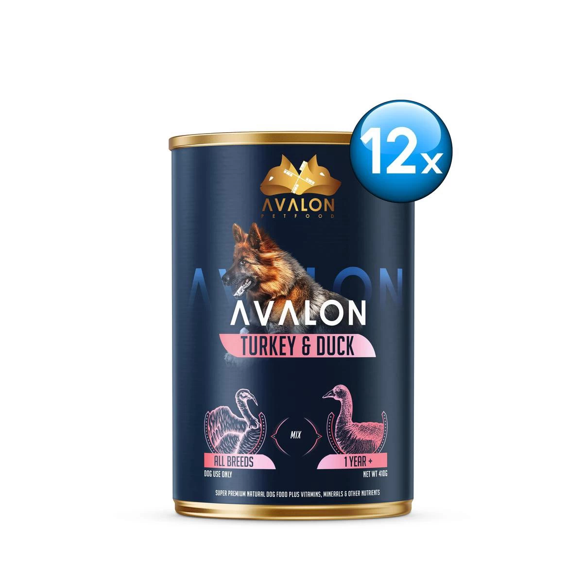 Avalon Petfood Dog Duck & Turkey - Hondenvoer - 12 X 410 Gram 7 Avalon Petfood Dog Duck & Turkey - Hondenvoer - 12 X 410 Gram - Afbeelding 5