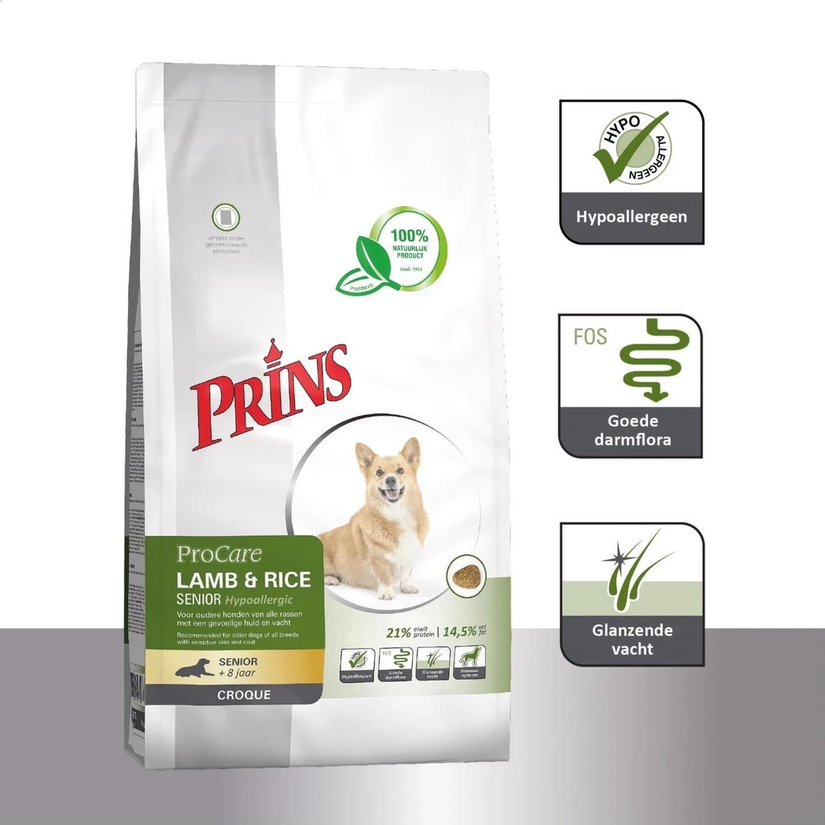 Prins ProCare Croque Lam & Rijst Senior 10 Kg - Hond 4 Prins ProCare Croque Lam & Rijst Senior 10 Kg - Hond - Afbeelding 2