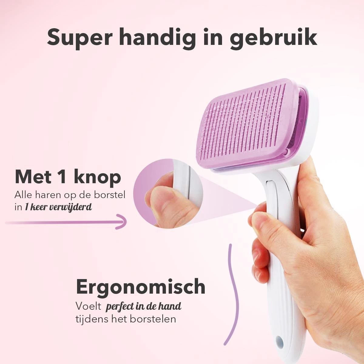 Lubadoo® - Kattenborstel - Hondenborstel - Kattenkam - Kattenhaar - Hondenhaar - Huisdierhaar Verwijderaar - Haarverwijderaar Voor Huisdieren - Langharig - Kortharig - Roze 4 Lubadoo® - Kattenborstel - Hondenborstel - Kattenkam - Kattenhaar - Hondenhaar - Huisdierhaar Verwijderaar - Haarverwijderaar Voor Huisdieren - Langharig - Kortharig - Roze - Afbeelding 2