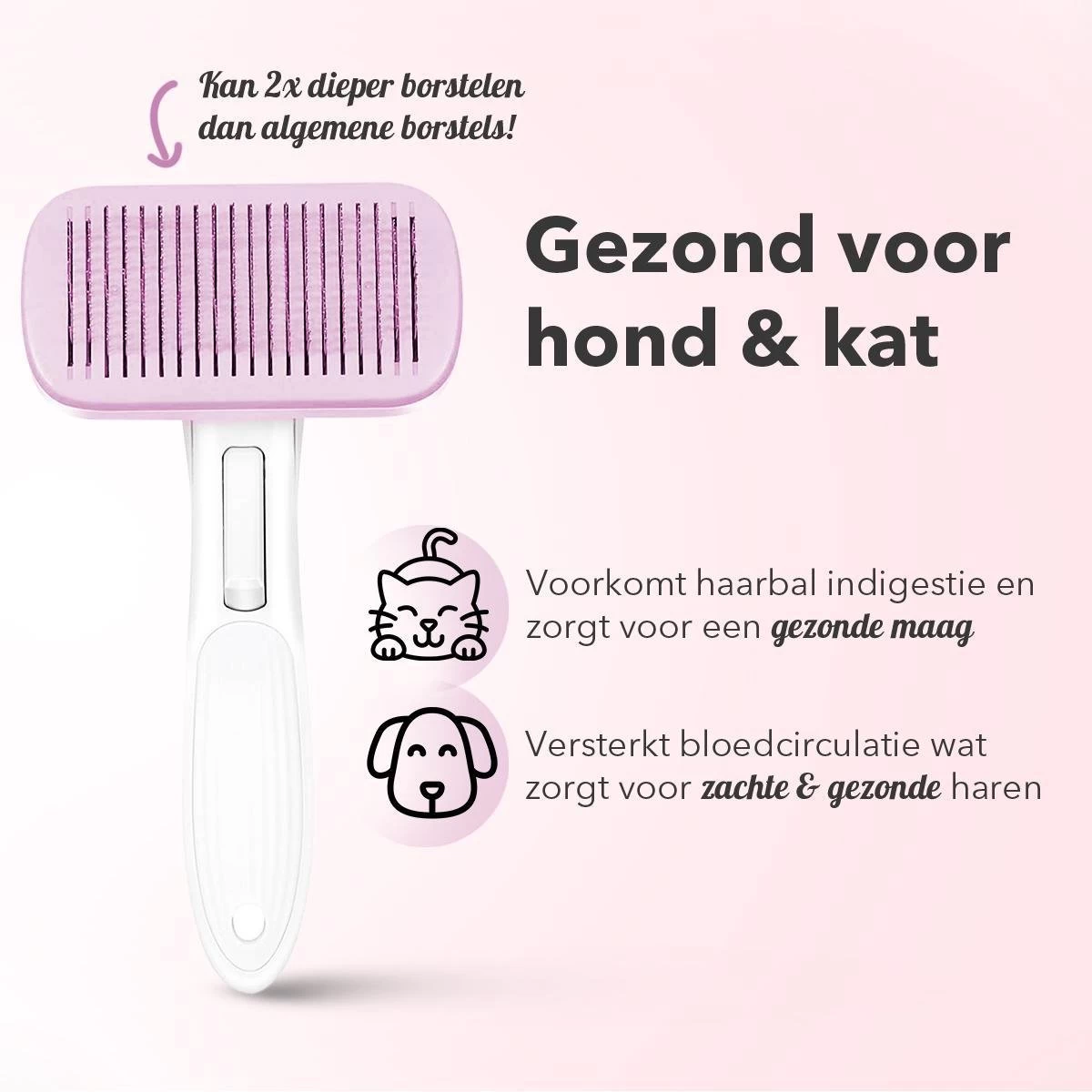 Lubadoo® - Kattenborstel - Hondenborstel - Kattenkam - Kattenhaar - Hondenhaar - Huisdierhaar Verwijderaar - Haarverwijderaar Voor Huisdieren - Langharig - Kortharig - Roze 6 Lubadoo® - Kattenborstel - Hondenborstel - Kattenkam - Kattenhaar - Hondenhaar - Huisdierhaar Verwijderaar - Haarverwijderaar Voor Huisdieren - Langharig - Kortharig - Roze - Afbeelding 4