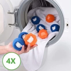 Merkloos Wasdrogerbollen - Haarverwijderaar Huisdieren - Haarvanger Wasmachine - Wasbollen - Drogerbollen - 4 Keer -Dierenwinkel 1200x1200 447
