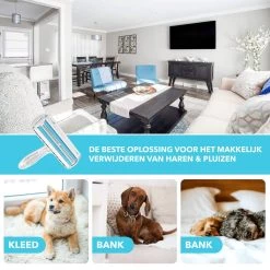 RX Goods Pluizen En Haren Verwijderaar Met Schoonmaakborstel - Kleding Borstel & Roller – Huisdier -Dierenwinkel 1200x1200 480