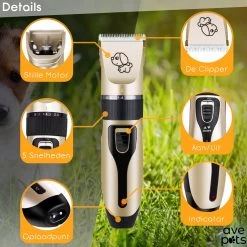 AVE Pets® Complete Hondentondeuse Set - Draadloos Tondeuse - Scheerapparaat Voor Je Hond Of Kat - Huisdier Trimmer - Professionele Dierentondeuse - Dieren Verzorging -Dierenwinkel 1200x1200 534
