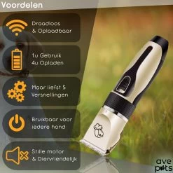 AVE Pets® Complete Hondentondeuse Set - Draadloos Tondeuse - Scheerapparaat Voor Je Hond Of Kat - Huisdier Trimmer - Professionele Dierentondeuse - Dieren Verzorging -Dierenwinkel 1200x1200 540