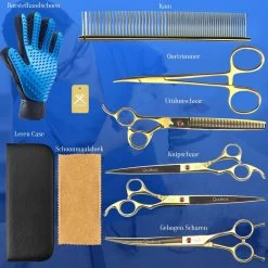 Scharenset Hond - 8-Delige Scharenset - Hondenschaar - Trimset - Trimschaar Voor Honden - Huisdier Knipset - Effileerschaar Hond - Goud 14 Scharenset Hond - 8-Delige Scharenset - Hondenschaar - Trimset - Trimschaar Voor Honden - Huisdier Knipset - Effileerschaar Hond - Goud -Dierenwinkel 1200x1200 634