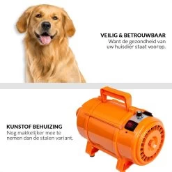 Krachtige Hondenföhn/ Waterblazer Met Draaiknop Om Overtollig Water En Stof Snel Uit De Vacht Te Blazen | Verstelbare Vermogen Standen (500W Tot 2200W) En Verstelbare Temperatuur - Type B Oranje 16 Krachtige Hondenföhn/ Waterblazer Met Draaiknop Om Overtollig Water En Stof Snel Uit De Vacht Te Blazen | Verstelbare Vermogen Standen (500W Tot 2200W) En Verstelbare Temperatuur - Type B Oranje -Dierenwinkel 1200x1200 642