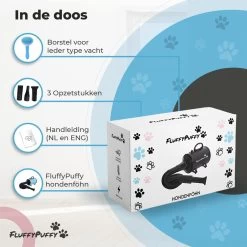 FluffyPuffy Professionele Hondenföhn Met 3 Opzetstukken - Waterblazer Voor Honden - 2800 W Verstelbaar Vermogen - Stil Design - Met Gratis Hondenborstel - Blauw -Dierenwinkel 1200x1200 669