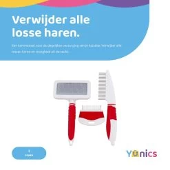 YUNICS® Hondenborstel Set - Hondenkam - Klittenkam – Slicker - Borstelset – Hondenhaar - Haarverzorging - Dierenverzorging - 3 Delig -Dierenwinkel 1200x1200 740
