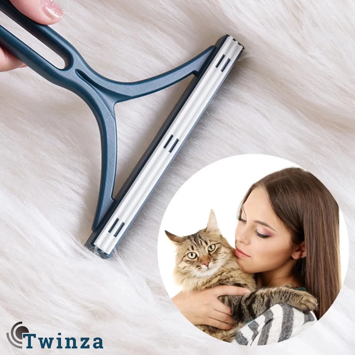 |Twinza®|Huisdierhaar Verwijderaar - Haarverwijderaar, Huisdieren - Kattenhaar - Hondenhaar - Knaagdieren - Kleding - Meubels - Donkerblauw 5 |Twinza®|Huisdierhaar Verwijderaar - Haarverwijderaar, Huisdieren - Kattenhaar - Hondenhaar - Knaagdieren - Kleding - Meubels - Donkerblauw - Afbeelding 3