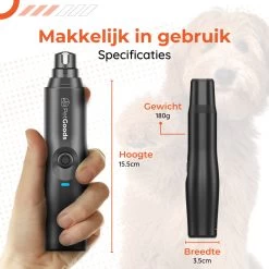 PetGoods Elektrische Nagel Vijl Voor Huisdieren - Incl. 2 Vijlen - Honden/Katten/Dieren - Draadloos 18 PetGoods Elektrische Nagel Vijl Voor Huisdieren - Incl. 2 Vijlen - Honden/Katten/Dieren - Draadloos -Dierenwinkel 1200x1200 788