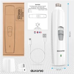 Auronic Elektrische Nagelvijl - Voor Dieren - Oplaadbaar - Draadloos - Diamant Vijlkop - Hond/Katten - Wit -Dierenwinkel 1200x1200 798
