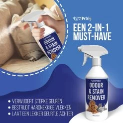 Petsly Odour & Stain Remover - Geurverwijderaars - Urine Vlekken Verwijderen Urinegeur Verwijderen Met Plantaardige Enzymen - 1L -Dierenwinkel 1200x1200 824