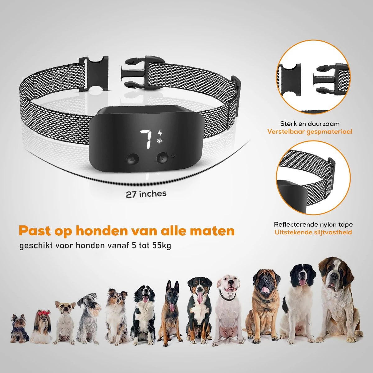 Salvano Anti Blafband - Blafband Voor Honden - Opvoedingshalsbanden - Voor Kleine En Grote Honden - Anti Blafband Zonder Schok- Oplaadbaar - Anti Blaf Apparaat - Blafband - Diervriendelijk 5 Salvano Anti Blafband - Blafband Voor Honden - Opvoedingshalsbanden - Voor Kleine En Grote Honden - Anti Blafband Zonder Schok- Oplaadbaar - Anti Blaf Apparaat - Blafband - Diervriendelijk - Afbeelding 3