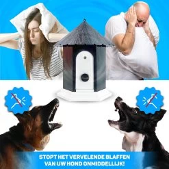 Vulpes Pets® Anti Blaf Apparaat Pro - Anti Blafband Voor Alle Honden - Luxe Hondentrainer - Diervriendelijk & Zonder Schok - Inclusief 9V Batterij - Waterbestendig - Ophangbaar - Instelbare Ultrasone Niveauregeling - 4 Standen -Dierenwinkel 1200x1200 865