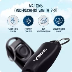 VEDIC® - Luxe Clicker Met Fluit - Clickertraining Voor Honden - Zwart - Bevestigingsring - Fluit - Hondentraining -Dierenwinkel 1200x1200 882