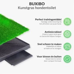 Merkloos Hondentoilet Kunstgras Met Bak - Indoor Dierentoilet - Uitneembare Opvangbak - Puppy Training Pets - Outdoor/Balkon/Tuin/Indoor Toilet - 50x64 Cm -Dierenwinkel 1200x1200 889
