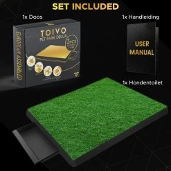 Toivo HondenToilet Kunstgras - Zwart - Geurafstotend - 62 X 49 X 6.6 CM - Honden Wc Outdoor - Zindelijkheidstraining Hond - Puppy Pads - Dierentoilet -Dierenwinkel 1200x1200 989